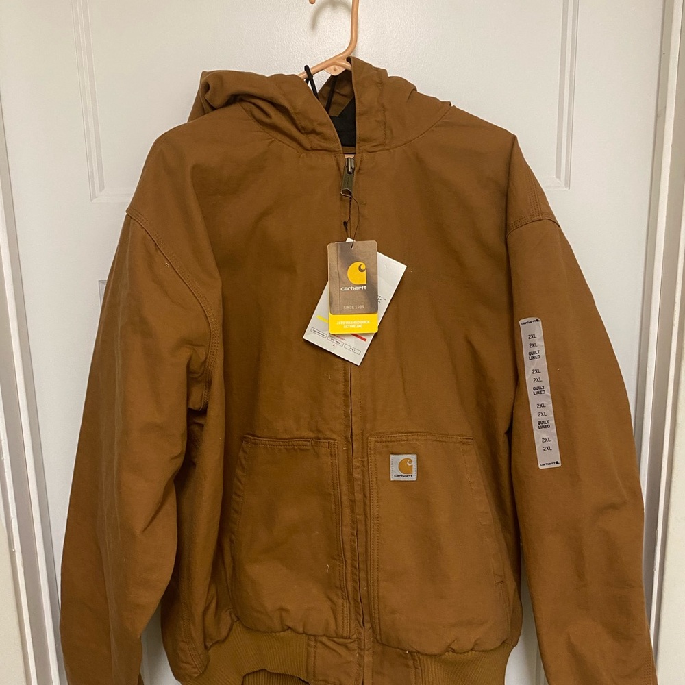 Carhartt 2XL MEN'S INSULATED ACTIVE JAC - LOOSE FIT - WASHED DUCK -